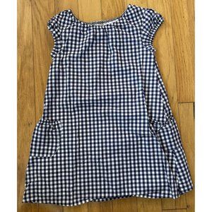 Olive Juice Dress Girls 6 Blue White Gingham Cotton Short Sleeve Cottage Country